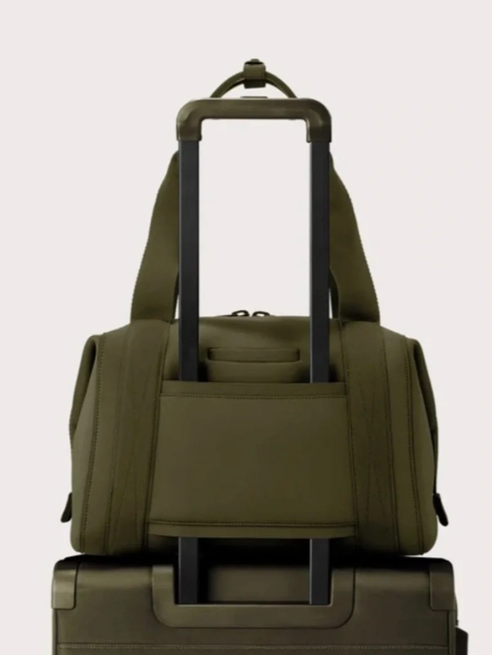 Dagne Dover Olive Green Neoprene Duffel Bag - NWT